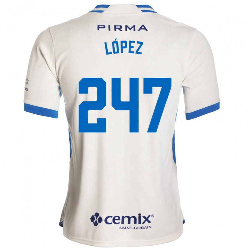 Danxen Män Santiago López #247 Vit Blå Röd Bortatröja Matchtröjor 2026/27 Tröjor T-Tröja