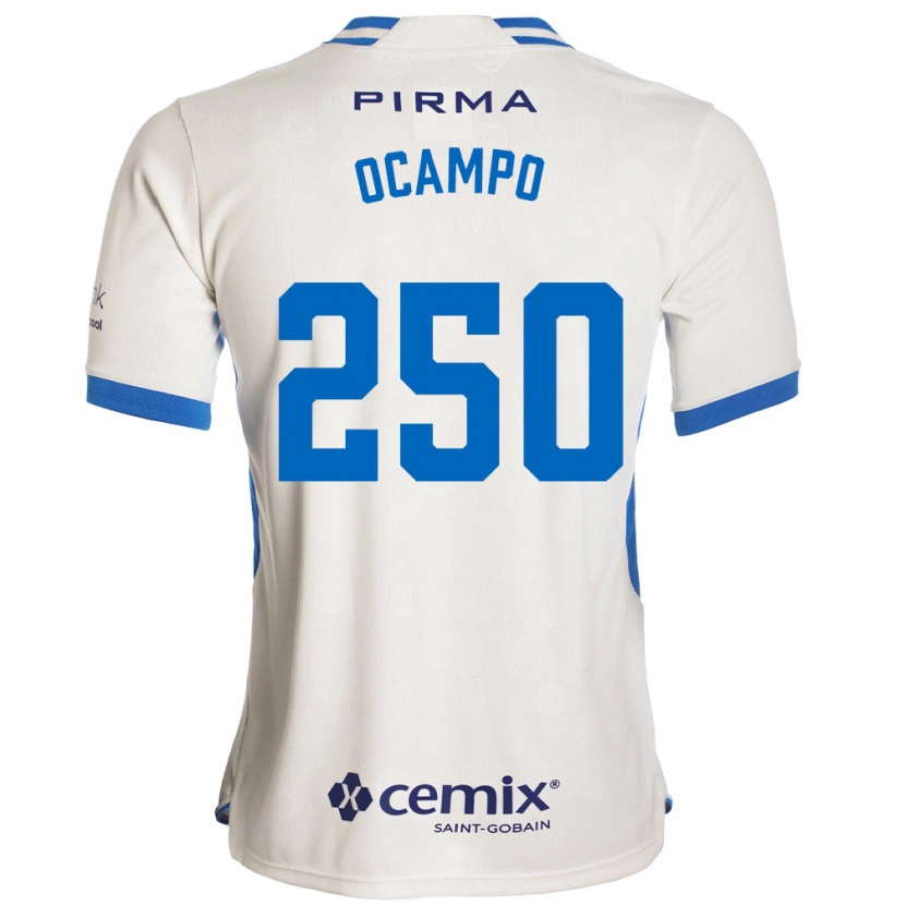 Danxen Män Diego Ocampo #250 Vit Blå Röd Bortatröja Matchtröjor 2026/27 Tröjor T-Tröja