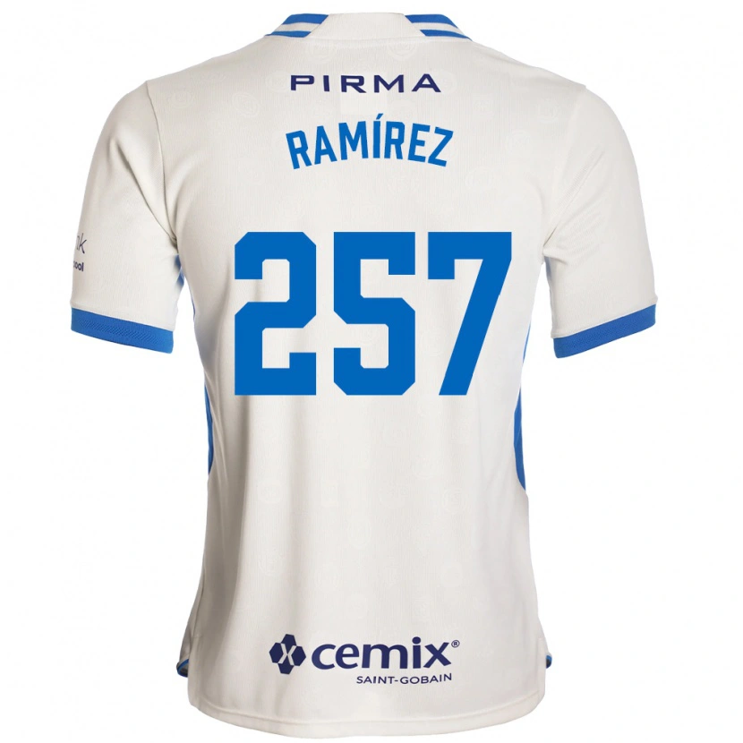 Danxen Män Jacobo Ramírez #257 Vit Blå Röd Bortatröja Matchtröjor 2026/27 Tröjor T-Tröja