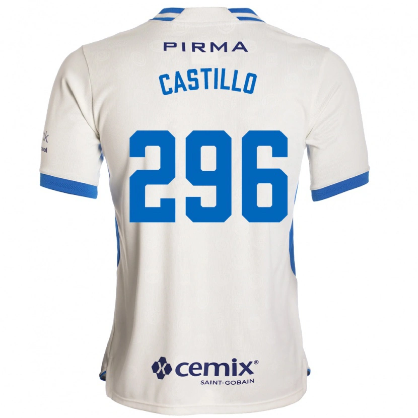 Danxen Män Eduardo Castillo #296 Vit Blå Röd Bortatröja Matchtröjor 2026/27 Tröjor T-Tröja