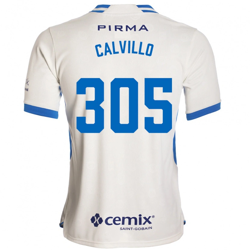 Danxen Män Carlos Calvillo #305 Vit Blå Röd Bortatröja Matchtröjor 2026/27 Tröjor T-Tröja