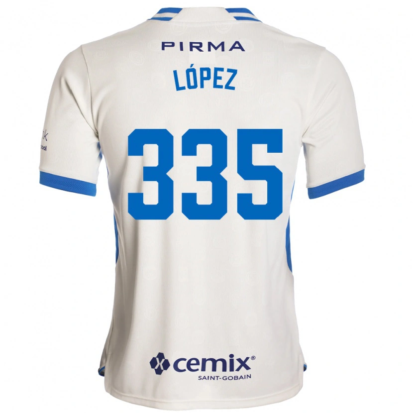 Danxen Män Alfredo López #335 Vit Blå Röd Bortatröja Matchtröjor 2026/27 Tröjor T-Tröja