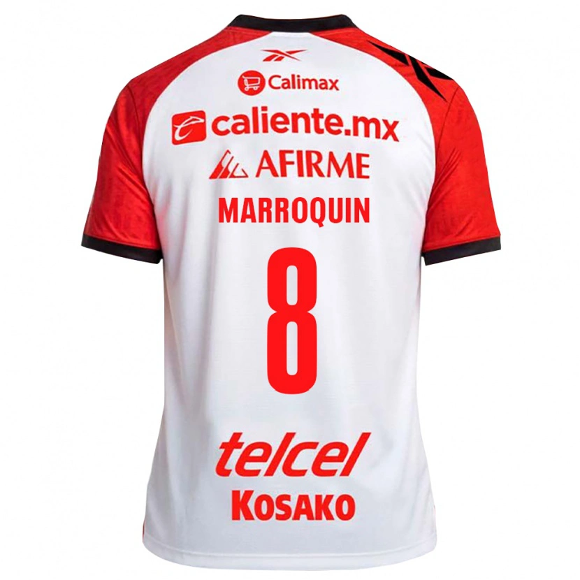 Danxen Män Ammanda Marroquin #8 Vit Svart Röd Bortatröja Matchtröjor 2026/27 Tröjor T-Tröja