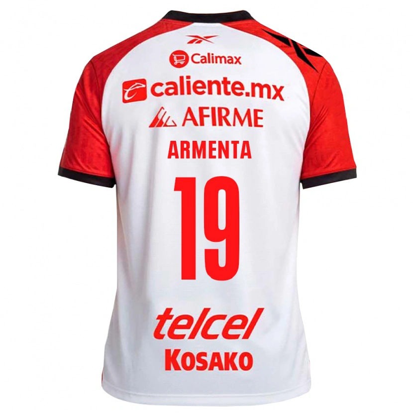 Danxen Män Eduardo Armenta #19 Vit Svart Röd Bortatröja Matchtröjor 2026/27 Tröjor T-Tröja
