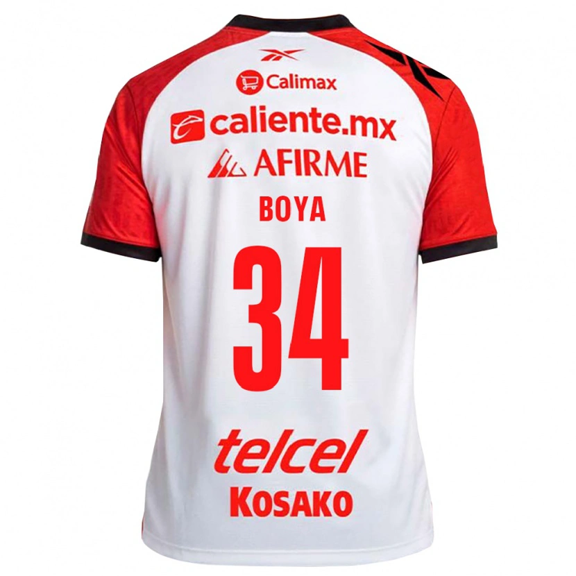 Danxen Män Frank Boya #34 Vit Svart Röd Bortatröja Matchtröjor 2026/27 Tröjor T-Tröja