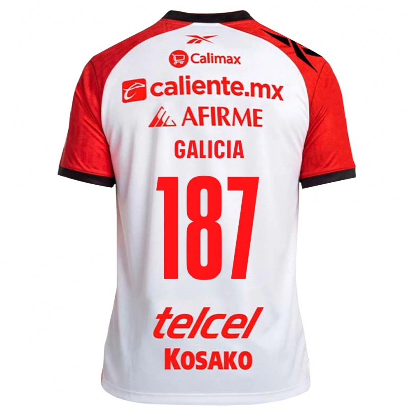 Danxen Män Carlos Galicia #187 Vit Svart Röd Bortatröja Matchtröjor 2026/27 Tröjor T-Tröja