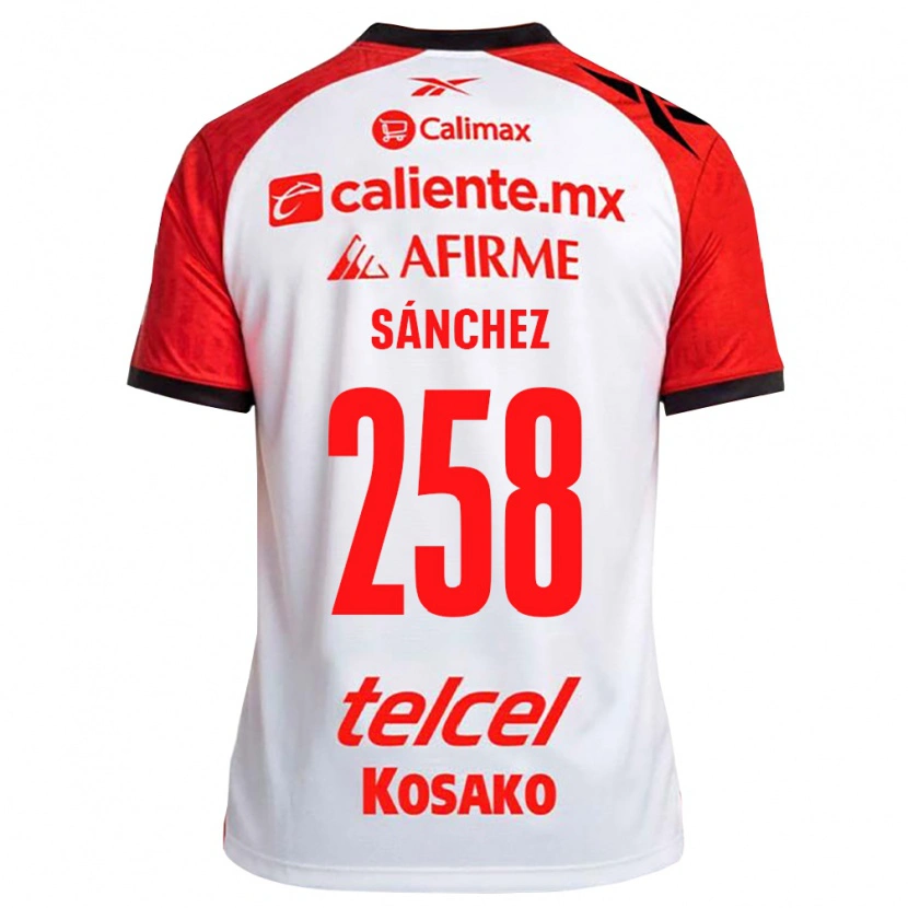 Danxen Män Edgar Sánchez #258 Vit Svart Röd Bortatröja Matchtröjor 2026/27 Tröjor T-Tröja