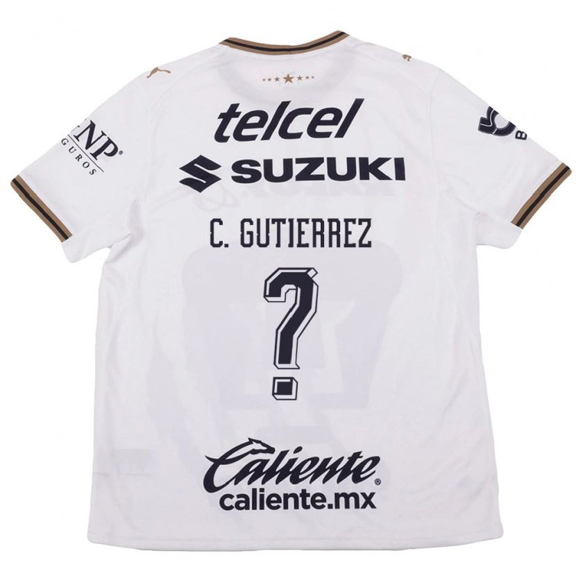 Danxen Män Carlos Gutierrez #0 Vit Svart Brun Bortatröja Matchtröjor 2026/27 Tröjor T-Tröja