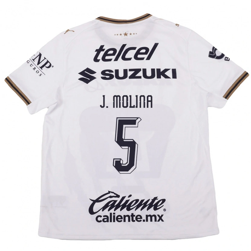 Danxen Män Jesús Molina #5 Vit Svart Brun Bortatröja Matchtröjor 2026/27 Tröjor T-Tröja
