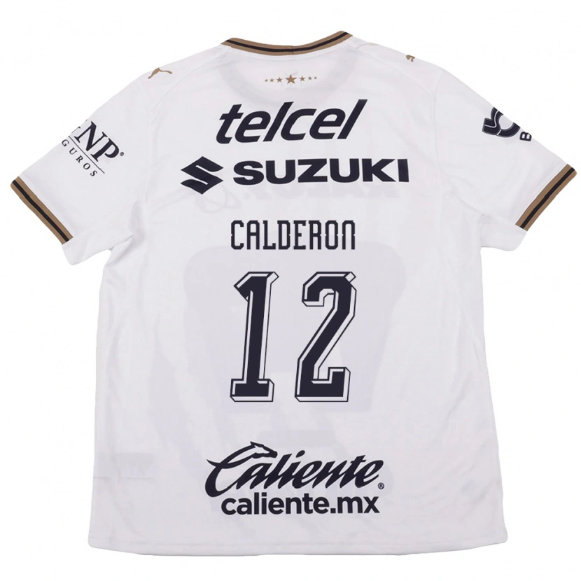 Danxen Män Cristian Calderón #12 Vit Svart Brun Bortatröja Matchtröjor 2026/27 Tröjor T-Tröja
