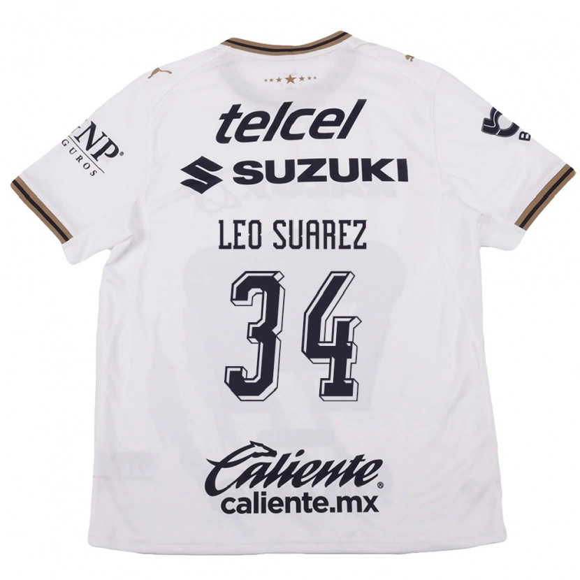 Danxen Män Leo Suárez #34 Vit Svart Brun Bortatröja Matchtröjor 2026/27 Tröjor T-Tröja