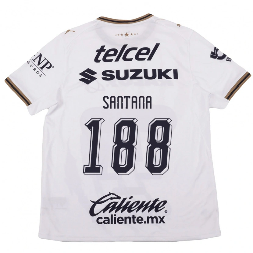 Danxen Män Guillermo Santana #188 Vit Svart Brun Bortatröja Matchtröjor 2026/27 Tröjor T-Tröja