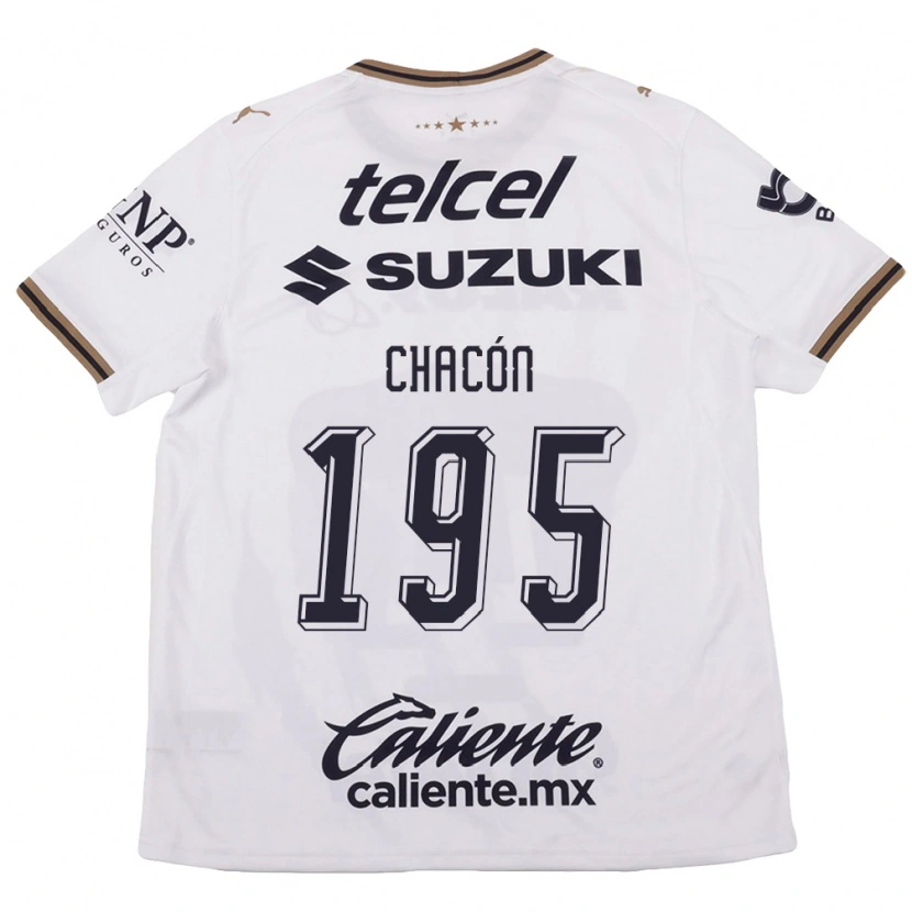 Danxen Män Eduardo Chacón #195 Vit Svart Brun Bortatröja Matchtröjor 2026/27 Tröjor T-Tröja