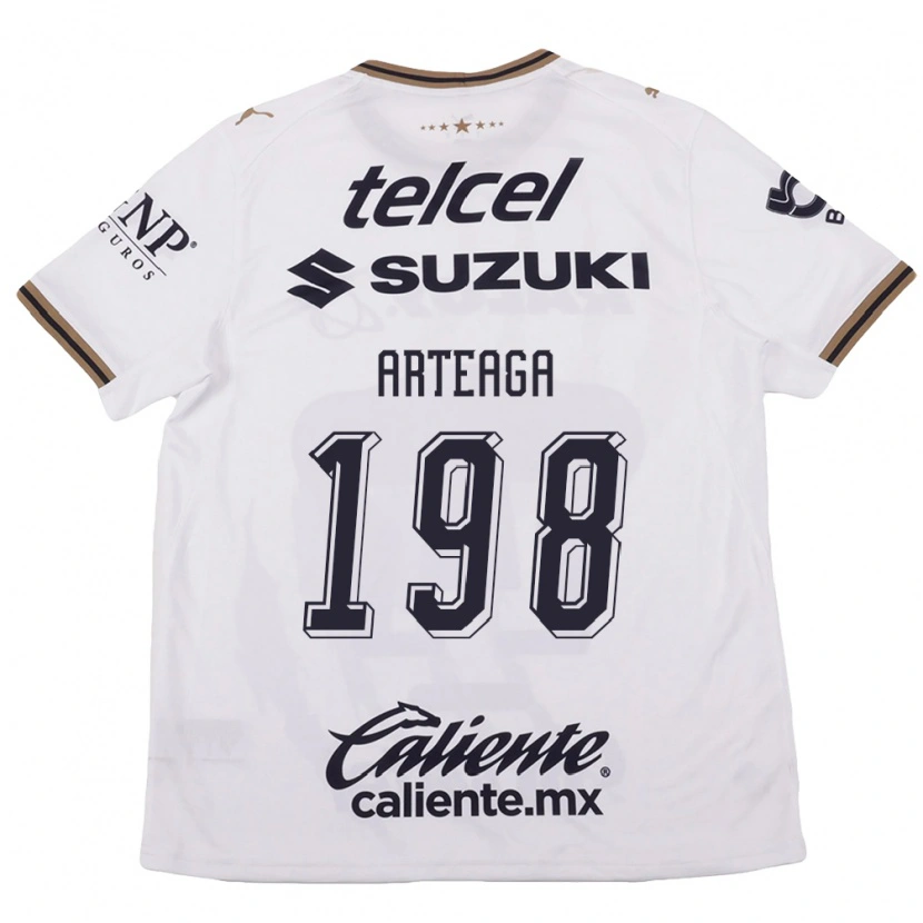 Danxen Män Edwin Arteaga #198 Vit Svart Brun Bortatröja Matchtröjor 2026/27 Tröjor T-Tröja