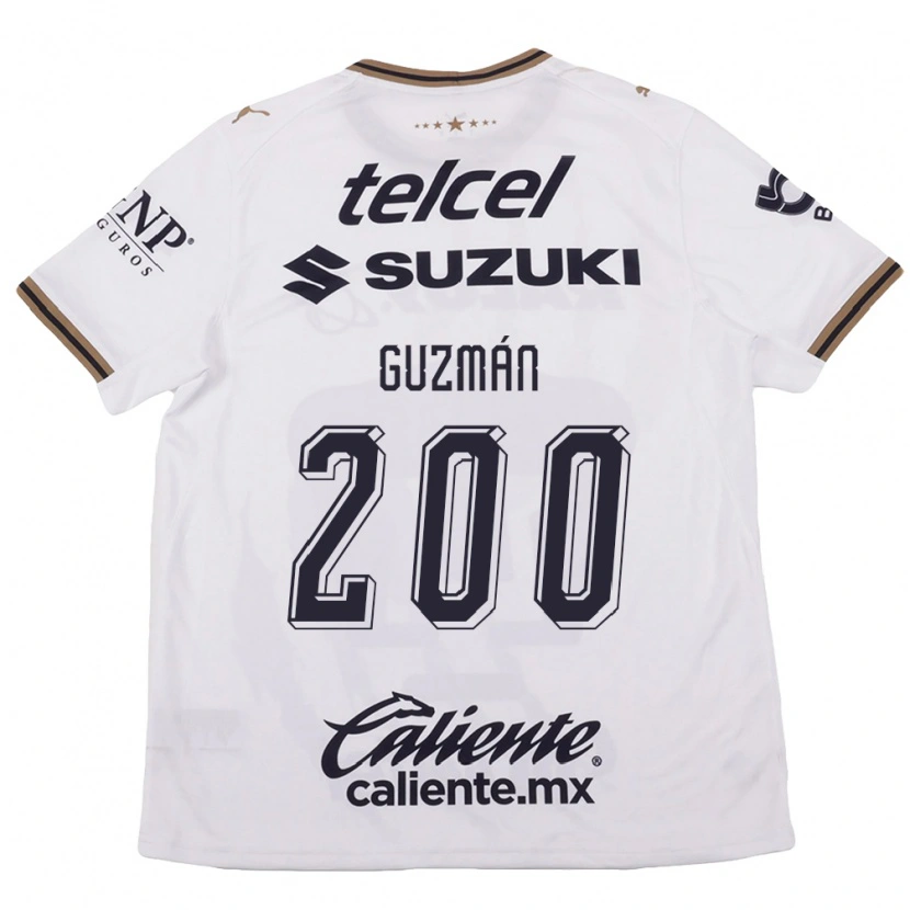 Danxen Män Alan Guzmán #200 Vit Svart Brun Bortatröja Matchtröjor 2026/27 Tröjor T-Tröja