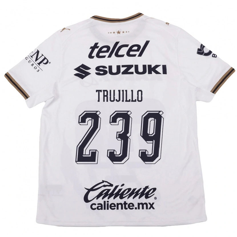 Danxen Män Axel Trujillo #239 Vit Svart Brun Bortatröja Matchtröjor 2026/27 Tröjor T-Tröja