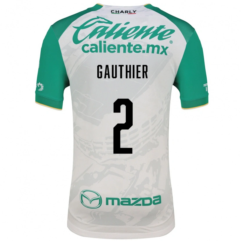 Danxen Män Valentín Gauthier #2 Ljusgrön Vit Bortatröja Matchtröjor 2026/27 Tröjor T-Tröja