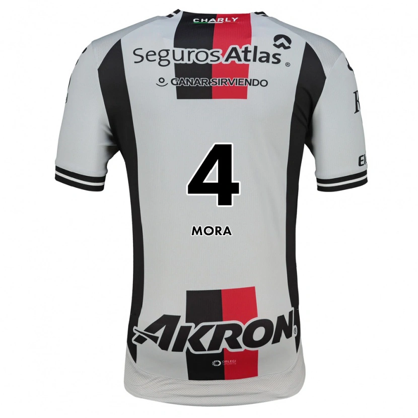 Danxen Män Adrián Mora #4 Vit Röd Svart Bortatröja Matchtröjor 2026/27 Tröjor T-Tröja