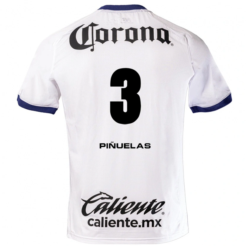 Danxen Män Fernando Piñuelas #3 Vit Blå Svart Bortatröja Matchtröjor 2026/27 Tröjor T-Tröja