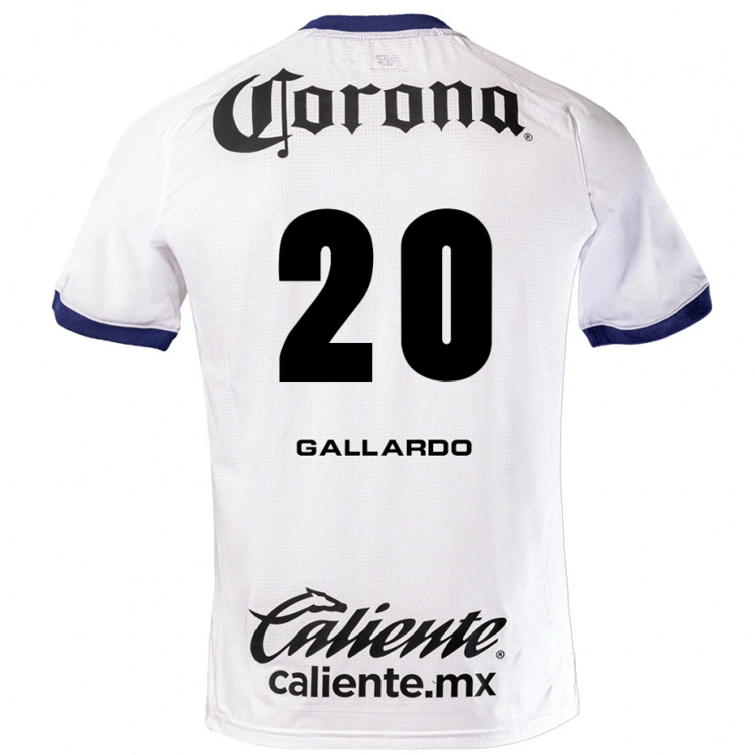 Danxen Män Jesús Gallardo #20 Vit Blå Svart Bortatröja Matchtröjor 2026/27 Tröjor T-Tröja