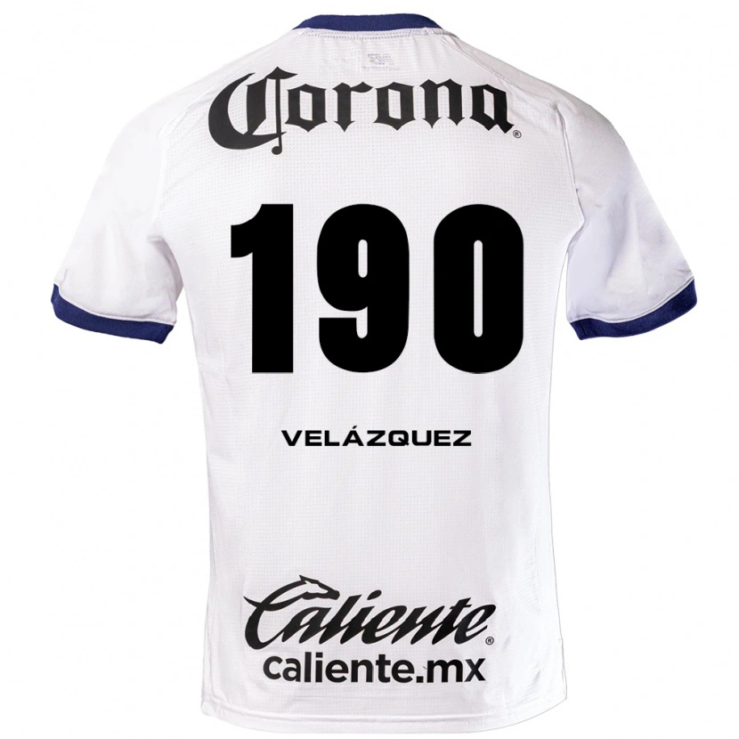Danxen Män Héber Velázquez #190 Vit Blå Svart Bortatröja Matchtröjor 2026/27 Tröjor T-Tröja