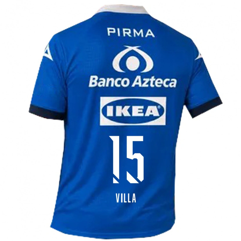 Danxen Män Óscar Villa #15 Blå Vit Bortatröja Matchtröjor 2026/27 Tröjor T-Tröja