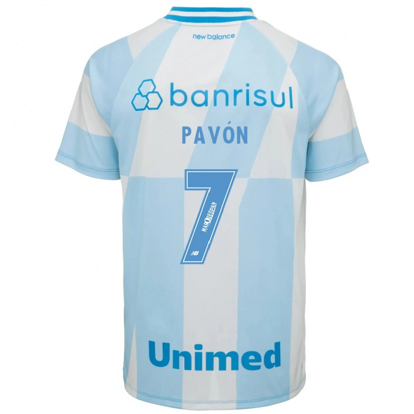 Danxen Män Cristian Pavón #7 Ljusblå Vit Bortatröja Matchtröjor 2026/27 Tröjor T-Tröja