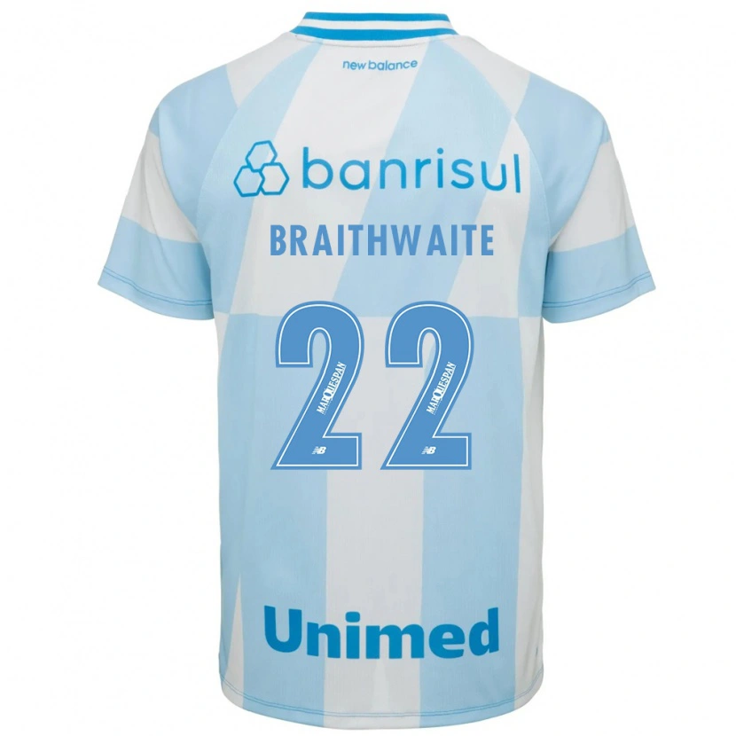 Danxen Män Martin Braithwaite #22 Ljusblå Vit Bortatröja Matchtröjor 2026/27 Tröjor T-Tröja