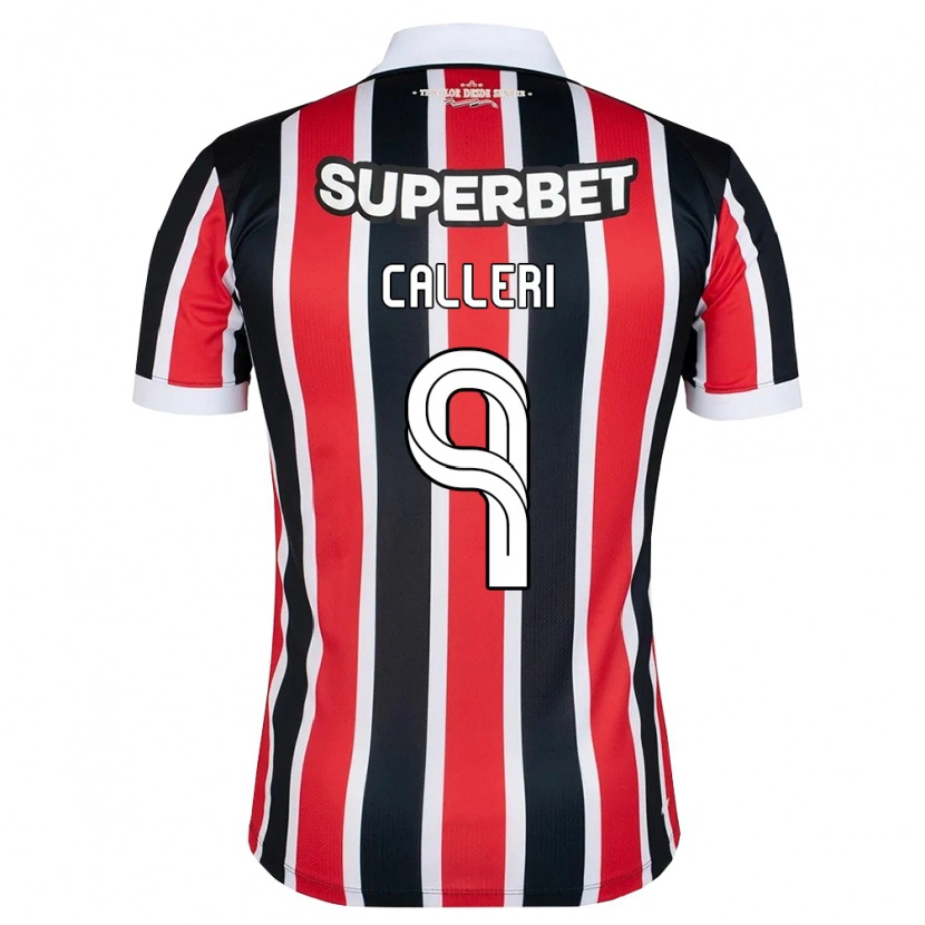 Danxen Män Jonathan Calleri #9 Röd Vit Svart Bortatröja Matchtröjor 2026/27 Tröjor T-Tröja