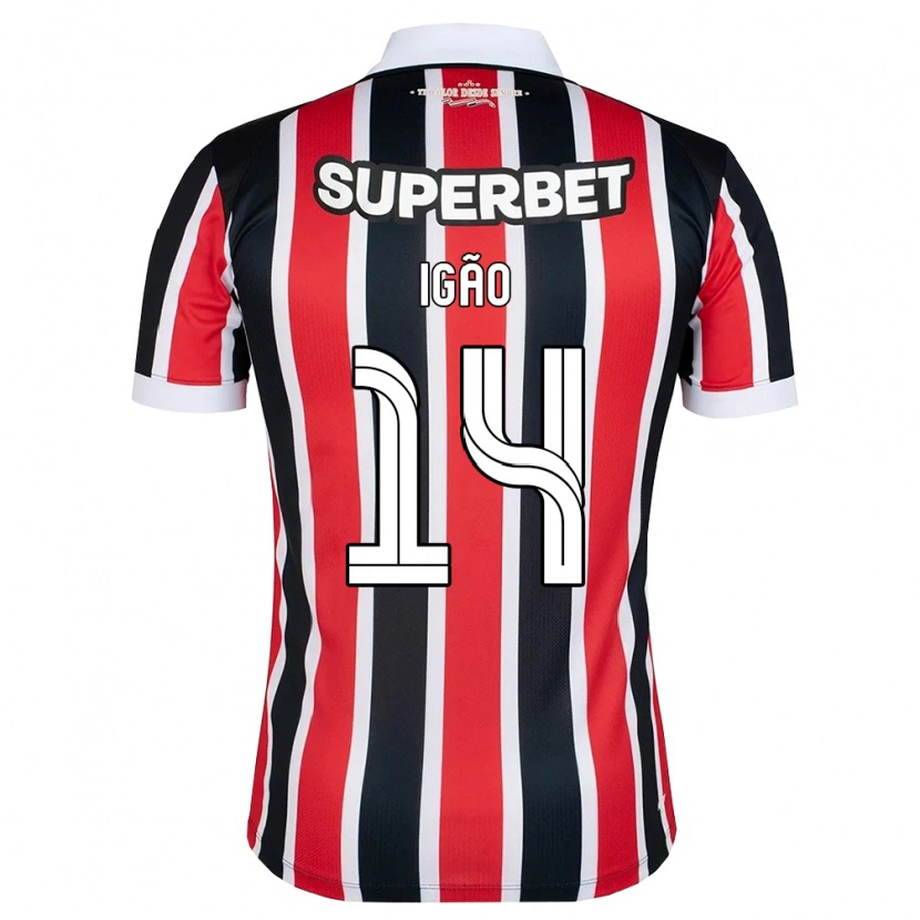 Danxen Män Igor Odoni Gomes #14 Röd Vit Svart Bortatröja Matchtröjor 2026/27 Tröjor T-Tröja
