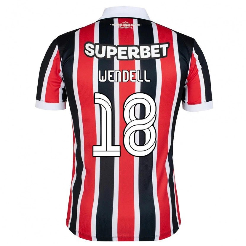 Danxen Män Wendell Nascimento Borges #18 Röd Vit Svart Bortatröja Matchtröjor 2026/27 Tröjor T-Tröja