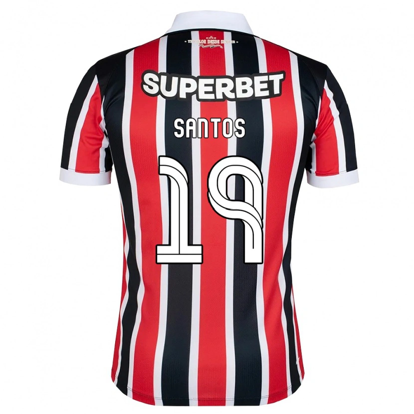 Danxen Män Kaio Santos #19 Röd Vit Svart Bortatröja Matchtröjor 2026/27 Tröjor T-Tröja