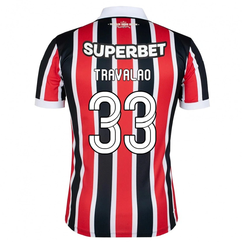 Danxen Män Rafa Travalão #33 Röd Vit Svart Bortatröja Matchtröjor 2026/27 Tröjor T-Tröja