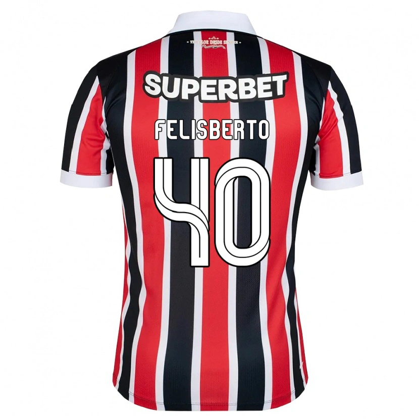 Danxen Män Igor Felisberto #40 Röd Vit Svart Bortatröja Matchtröjor 2026/27 Tröjor T-Tröja