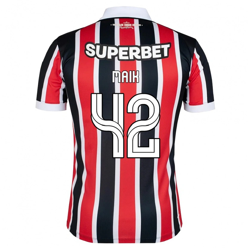 Danxen Män Maik Gomes Viegas #42 Röd Vit Svart Bortatröja Matchtröjor 2026/27 Tröjor T-Tröja