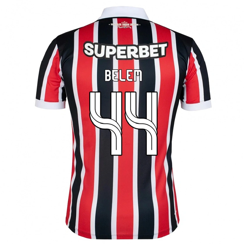 Danxen Män Matheus Belém #44 Röd Vit Svart Bortatröja Matchtröjor 2026/27 Tröjor T-Tröja