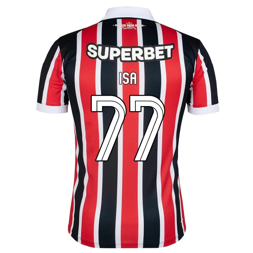Danxen Män Isa #77 Röd Vit Svart Bortatröja Matchtröjor 2026/27 Tröjor T-Tröja