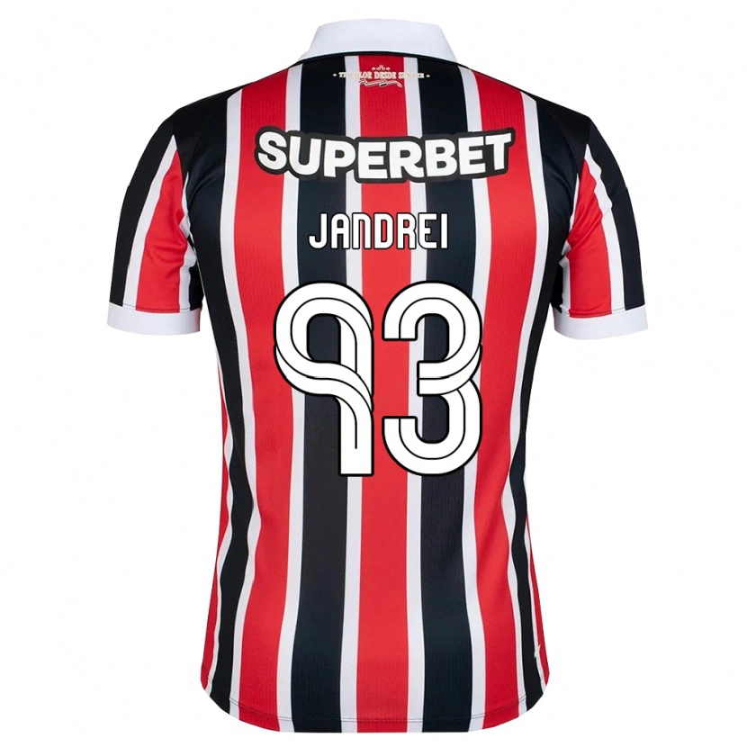 Danxen Män Jandrei #93 Röd Vit Svart Bortatröja Matchtröjor 2026/27 Tröjor T-Tröja