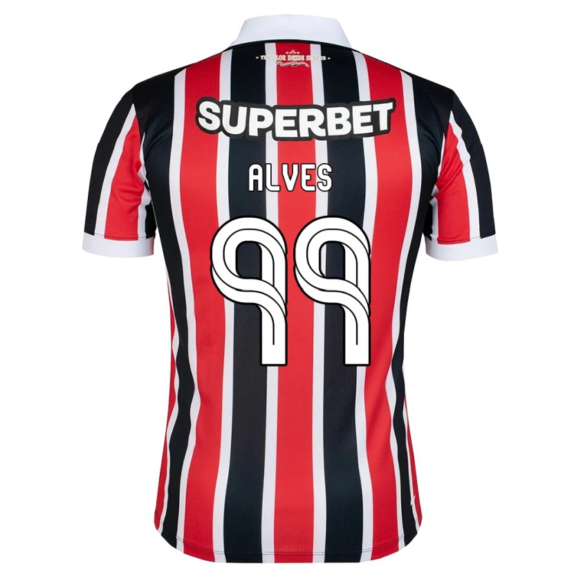 Danxen Män Letícia Alves #99 Röd Vit Svart Bortatröja Matchtröjor 2026/27 Tröjor T-Tröja