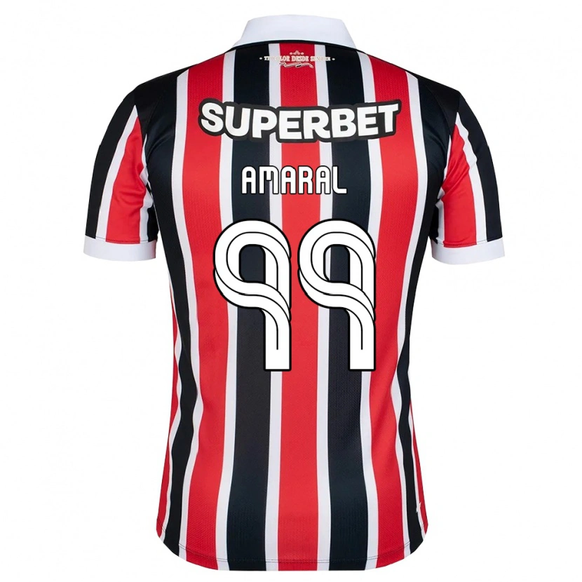 Danxen Män Vitória Amaral #99 Röd Vit Svart Bortatröja Matchtröjor 2026/27 Tröjor T-Tröja