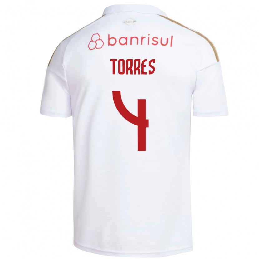 Danxen Män Félix Torres #4 Vit Röd Bortatröja Matchtröjor 2026/27 Tröjor T-Tröja