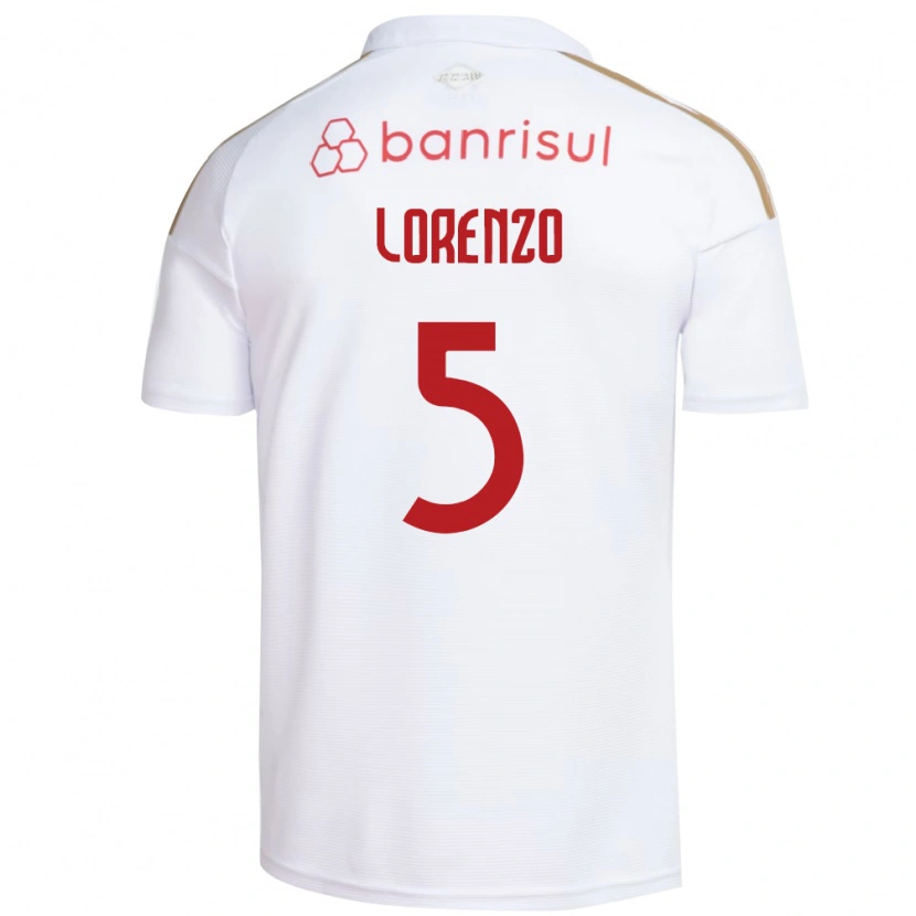 Danxen Män Lorenzo Farias Vaghetti #5 Vit Röd Bortatröja Matchtröjor 2026/27 Tröjor T-Tröja