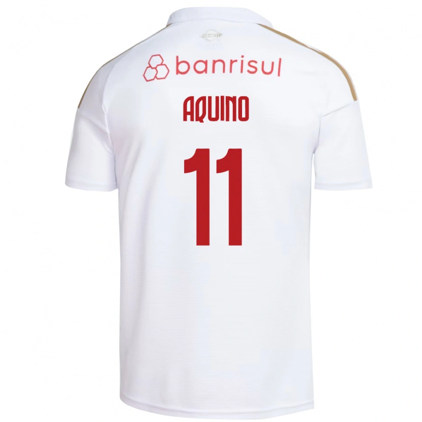 Danxen Män Belén Aquino #11 Vit Röd Bortatröja Matchtröjor 2026/27 Tröjor T-Tröja