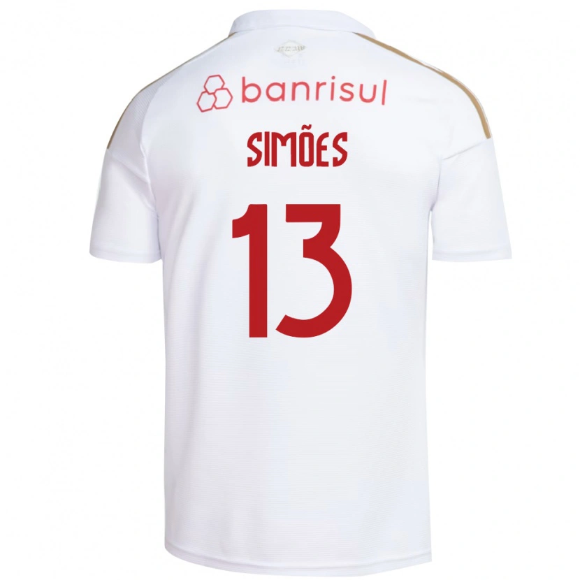 Danxen Män Arthur Simões #13 Vit Röd Bortatröja Matchtröjor 2026/27 Tröjor T-Tröja