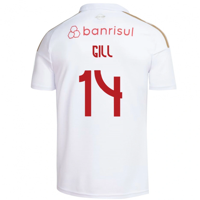 Danxen Män Antonio Gill #14 Vit Röd Bortatröja Matchtröjor 2026/27 Tröjor T-Tröja
