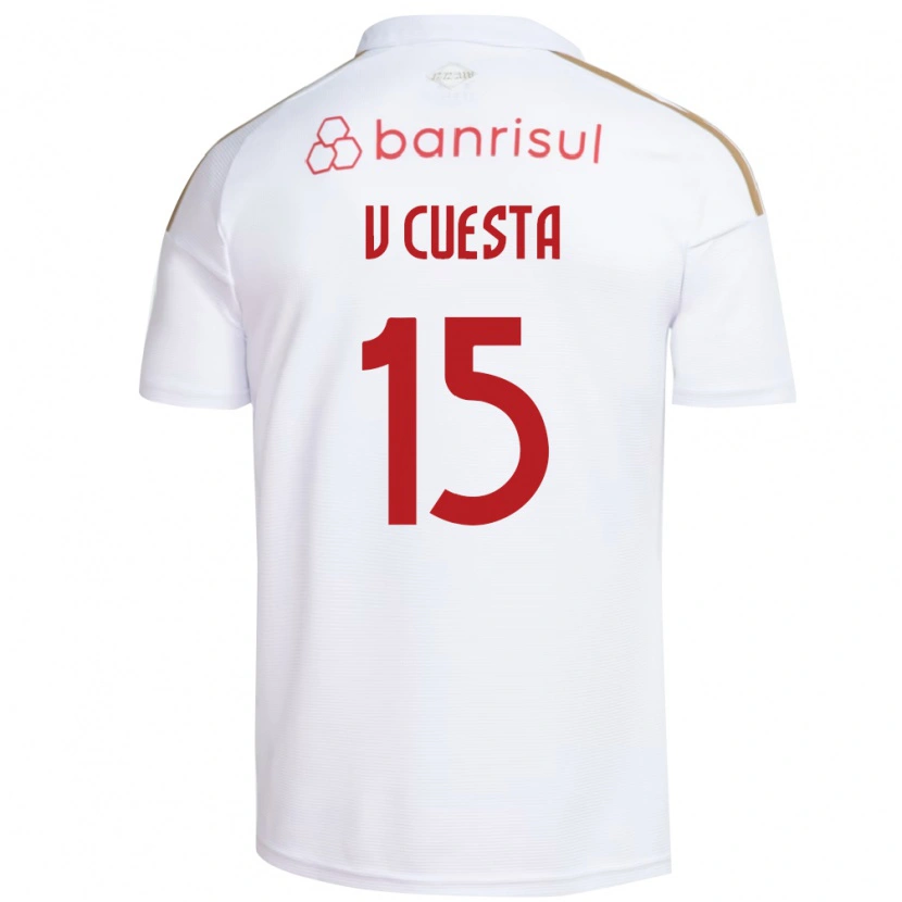 Danxen Män Victor Cuesta #15 Vit Röd Bortatröja Matchtröjor 2026/27 Tröjor T-Tröja