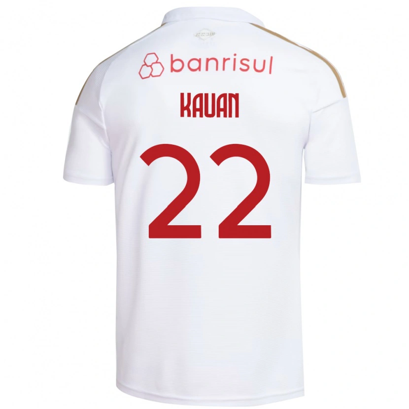 Danxen Män Kauan Jesus Santos Oliveira #22 Vit Röd Bortatröja Matchtröjor 2026/27 Tröjor T-Tröja