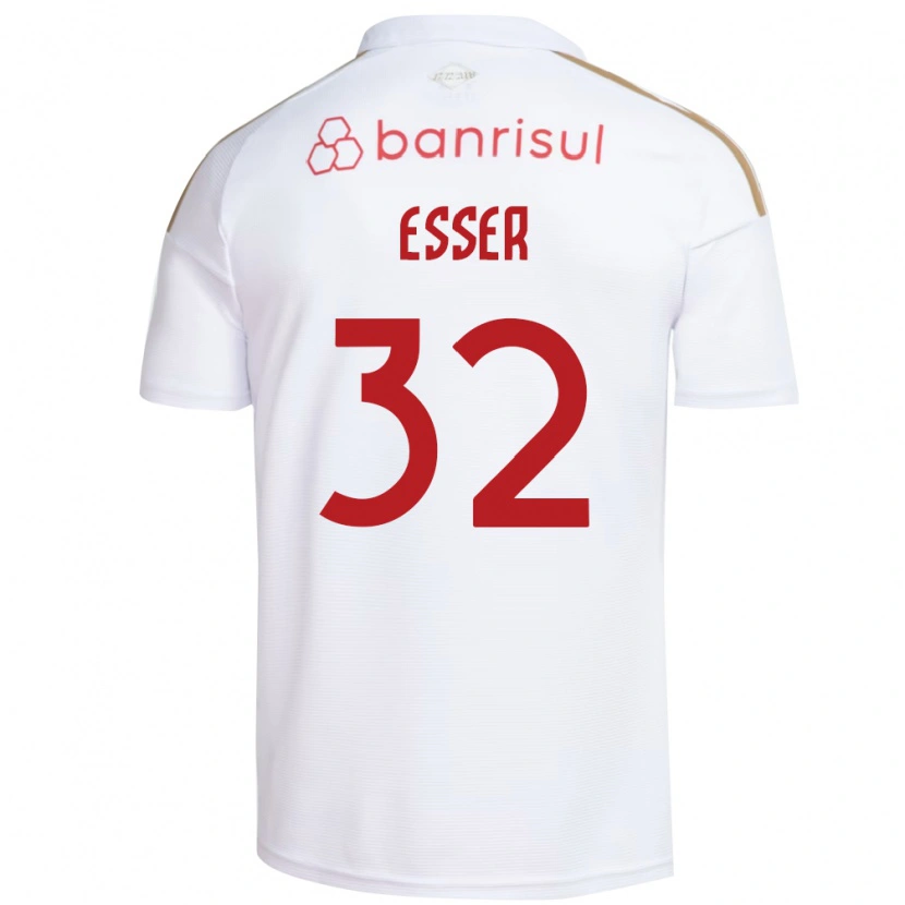 Danxen Män Diego Esser #32 Vit Röd Bortatröja Matchtröjor 2026/27 Tröjor T-Tröja