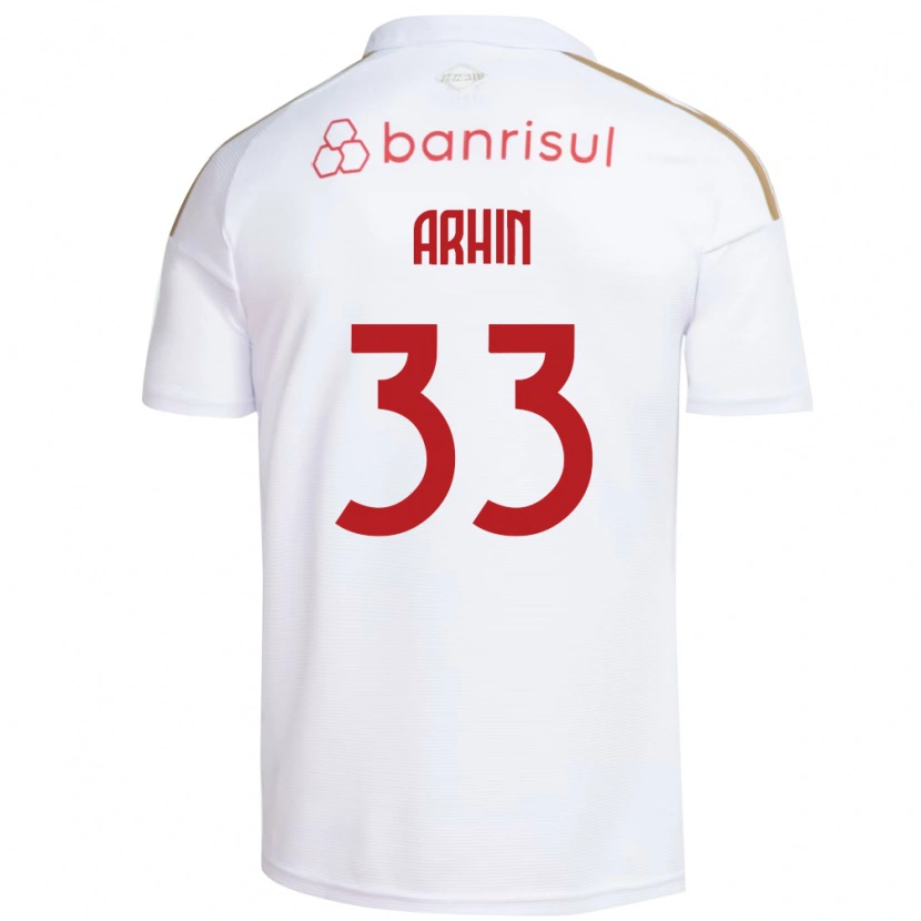 Danxen Män Benjamin Arhin #33 Vit Röd Bortatröja Matchtröjor 2026/27 Tröjor T-Tröja