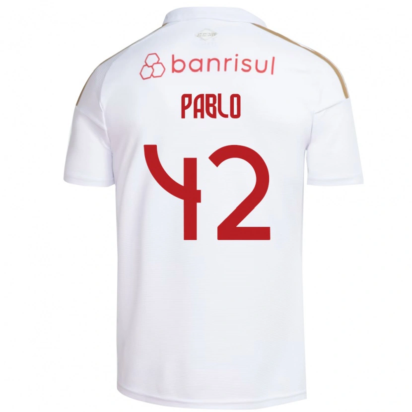 Danxen Män Pablo #42 Vit Röd Bortatröja Matchtröjor 2026/27 Tröjor T-Tröja